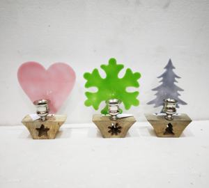 Trusted Manufacturer of Latest Design Top Quality Wooden <b>Candle</b> Stand with Metal Star Cup for Christmas and <b>Winter</b> Decoration - Product Image 4