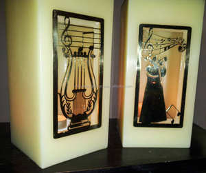 Velas de cera de abeja perfumadas decoradas de latón de lujo para decoración del hogar tipo Pilar - Product Image 5