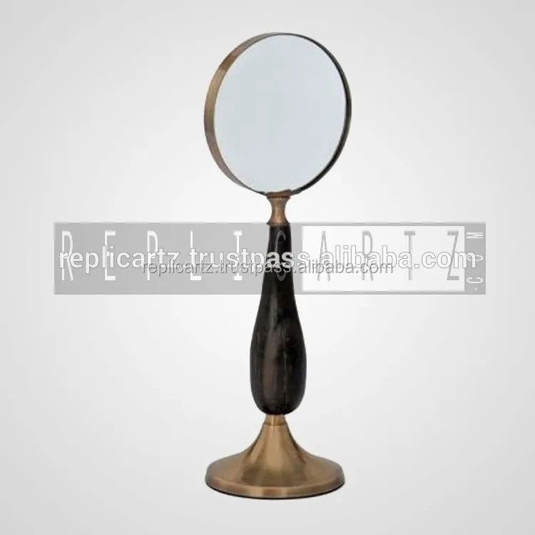 Decorative Large Brass Stand Up Magnifying Glass Brass Magnifying Glass Study Table, Home Decorative & Gift Item