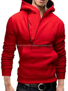 เสื้อฮู้ดสวมหัวผ้าคอตตอนฟลีซของผู้ชายสีพื้นมีซิปแบบถักขนาดพลัสไซส์ผ้าทอป้องกันการหด - Product Image 3