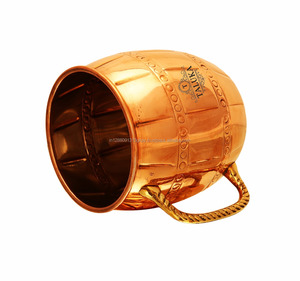 Wholesale Price Beer <b>Mug</b> Copper Round Designer With Brass Handle Moscow Mule <b>Mug</b> - Product Image 4