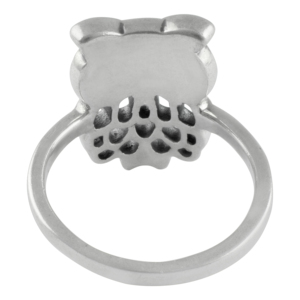 Anillo ajustable de dedo de acero de búho de plata de fundición Retro para hombres de Venta caliente para fiestas por fabricante - Product Image 4