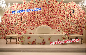 Marcos de pared con diseño de flores para escenario de boda, decoración de pared trasera con diseño de flores para escenario, Estados Unidos, Asia - Product Image 2