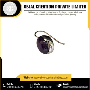 Vente en gros de pendentif en forme de cœur en pierre précieuse en argent sterling Fourniture de composants et de résultats de bijouterie fine - Product Image 5