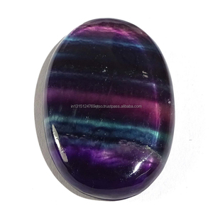 Factory Wholesale High Quality AAAAA Natural Loose Blue Fluorite Gemstone IGI Certified Rainbow Stones Jewelry Making Rida - Product Image 2