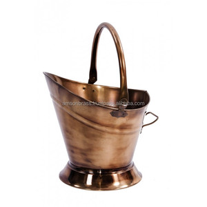 Cuivre Plaqué Charbon Seau Dehors Design Martelé Seau Style Seau À Charbon - Product Image 3