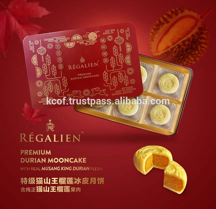 Malaysia Premium Frozen Musang King Durian MoonCake (contain real durian flesh