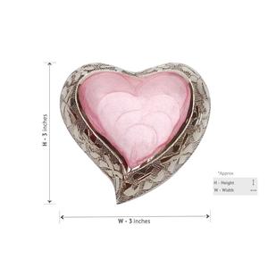 Small Brass Golden Heart Shaped Keepsake Cremation Urn <b>Funeral</b> <b>Supplies</b> - Product Image 5