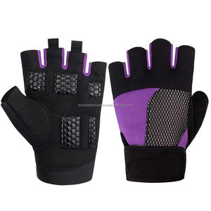 Guantes Antideslizantes sin Dedos para Levantamiento de Pesas con Materiales de Cuero/Cuero Sintético/Amaara para Uso Unisex en Gimnasio y Ciclismo - Product Image 1