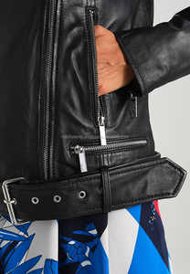 Nouvelles vestes pour femmes personnalisées en véritable peau de mouton, mode d'hiver, cuir véritable de chèvre, douces, vente en ligne, vêtements d'hiver, vestes de motard - Product Image 4