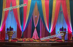 Rideaux de Toile de Fond De mariage Avec Suspension Paisleys Élégant D'étape De Mariage Rideaux Superbes Décorations De Mariage - Product Image 2