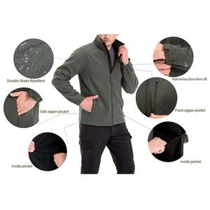 Veste softshell personnalisée de haute qualité pour hommes en cuir imperméable pour l'hiver, la randonnée et la décoration en fourrure grande taille - Product Image 4