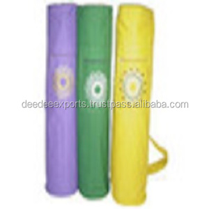 Bolsa de lona de algodón con logotipo personalizado 2023, soporte para esterilla de Yoga de alta calidad, etiqueta privada OEM a bajo precio, Color personalizado - Product Image 2