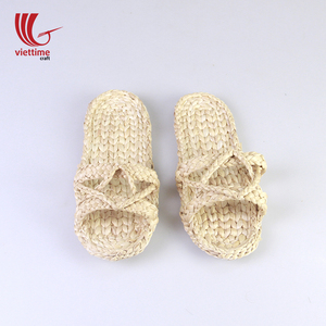 Wholesale Natural Water Hyacinth <b>Slippers</b>/ Woven Fiber <b>slippers</b> for Summer - Product Image 6