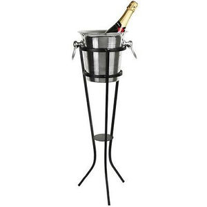 Seau à glace pour vin champagne 4 avec support en métal - Product Image 1