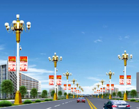 Pantalla LED Inteligente para Poste de Luz P3 P4 P5 P6 P8 P10, Señalización Digital Exterior, Farola Publicitaria, Pantalla LED
