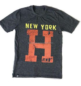 Hi moda triblend prestazioni girocollo uomini t shirt con maniche logo tee