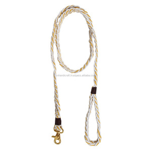 Correa para Perro, Amarilla y Blanca, de Cuerda Tejida, con Collar, Diseño de Nudo Marinero, Calidad Premium - Product Image 3