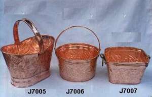 Copper Planter With Mirror Polish Flower Pot <b>for</b> Home Decoration Metal Copper Planters Polished Finish Balcony Home Decor - Product Image 4