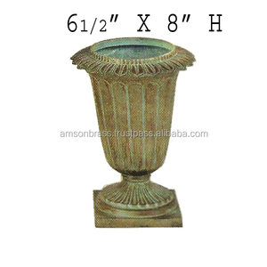 Urna de jardín terminada con pátina de diseño moderno, maceta y jardineras, decoración de boda, urna de jardín de Metal - Product Image 4