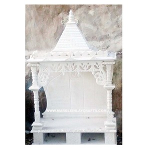 White Marble Small <b>Temple</b> for <b>Home</b> Decoration - Product Image 1