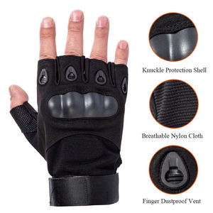 Guantes tácticos transpirables para deportes al aire libre, para motocicleta, sin dedos, medio dedo - Product Image 3