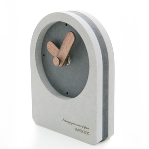 Emitdoog Thiết Kế Mới Của Mini Analog Quà Tặng Bàn Đồng Hồ Gỗ Đồng Hồ Im Lặng Văn Phòng Đồng Hồ Chính Xác Cổ Điển Bê Tông Bảng Đồng Hồ 27 Mm - Product Image 3