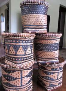 100% Handmade Craft Storage <b>Baskets</b> with Natural <b>Bamboo</b> Hot Collection No Minimum Quantity - Product Image 5