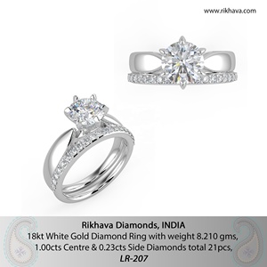 Anillo de compromiso de diamante solitario para mujer Envío gratis en pedidos superiores a $2000 El cliente tiene aranceles e impuestos de importación - Product Image 3