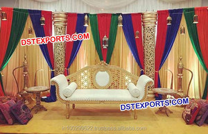 Boda de la estampilla etapa muebles boda Mehandi etapa sofá decoración de escena de boda pakistaní muebles - Product Image 3