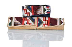 กระเป๋าสตางค์แบบยาวของผู้หญิงหนังแท้แบบปักลายด้วย100% งานแฮนด์เมดกระเป๋าใส่เหรียญสีน้ำตาลหนังแท้ - Product Image 5