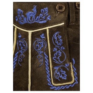 Lederhosen traditionnel antique | Shorts en cuir classiques du festival allemand | Fournisseur de tenues OEM Oktoberfest - Product Image 4