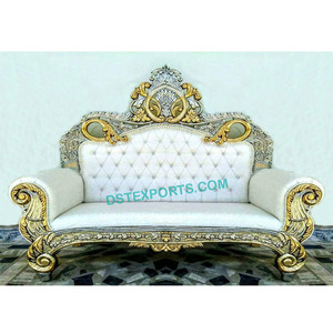Último diseño boda Sona Chandi sofá chapado en oro y plata Maharaja sofá bodas sofá - Product Image 1
