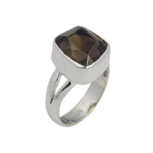 เครื่องประดับที่สวยงามแบบคลาสสิก925เงินสเตอร์ลิงควอตซ์อัญมณีตลอดไปแหวนพลอย Vermeil สำหรับผู้หญิง - Product Image 1