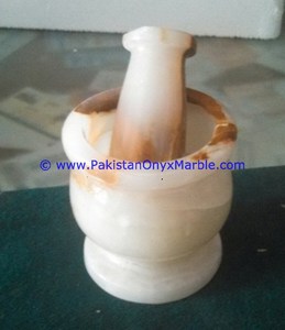 Mortier et pilon en marbre d'onyx faits à la main, pierre naturelle sculptée et polie pour la décoration de la maison, cadeaux uniques de style amour - Product Image 6