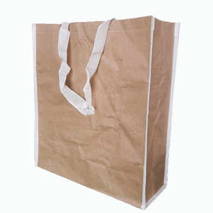 Sac de shopping pliable en tissu tissé PP laminé kraft simple, construction en tuyau en U, motif de points, fabriqué au Vietnam HOAHA - Product Image 2
