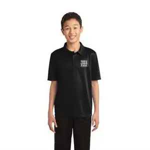 Port Authority Youth Silk Touch Performance Polo Shirt - made from 100% polyester double knit with PosiCharge technology