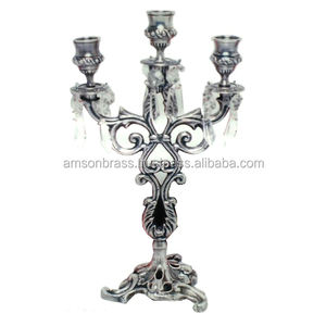 2 PORTE-BOUGEOIRS BOUGEOIR EN FER FORGÉ POUR DÉCORATION Bougeoir en métal de mariage Doré Décoratif - Product Image 5