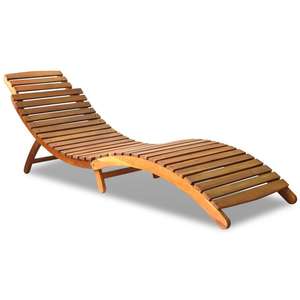 Sun Lounge plegable de madera al aire libre para juegos de jardín - Product Image 2