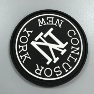 Custom brand your own logo pvc rubber plastic embossed clothing patch