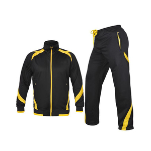 Conjunto de chándal de 2 piezas con cremallera para hombre, traje de Jogger de colores personalizados para hombre, ropa de invierno de Material de algodón con cremallera de secado rápido - Product Image 2