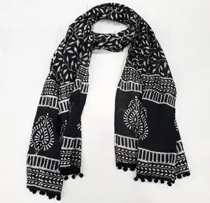 20 Chiếc Khăn Choàng Nữ In Họa Tiết Tay Khối Màu Chàm Dabu Bán Sỉ Khăn Choàng Cotton Họa Tiết Sarong Stole Đẹp