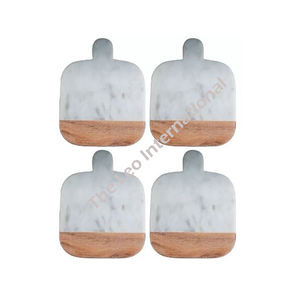 Juego de 4 Posavasos de Corcho para Mesa, Escritorio, Bebidas, Tazas de Café, Vasos de Agua, Posavasos de Té, Material de Madera y Mármol - Product Image 1