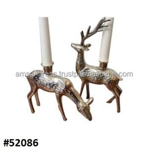 Bougeoir en métal et laiton, 20 pièces, support de bougie classique, décoratif renne - Product Image 5