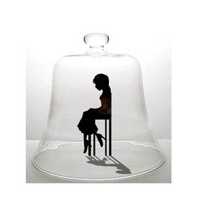 Dôme en verre à base blanche pour décoration intérieure Accessoire de décoration de design d'intérieur élégant - Product Image 5