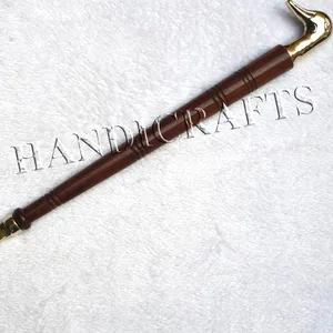 สวยงามและออกแบบ Swan Handle Shoe Horn, Designer ไม้และทองเหลืองช้อน Lifter/ฮอร์นรองเท้า - Product Image 1