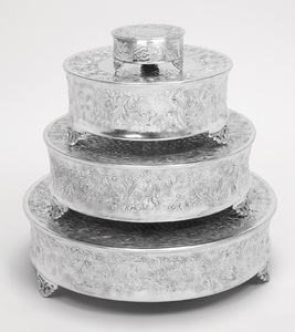 Soporte de METAL dorado para pastel de boda, soporte para fruta - Product Image 6