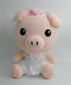 Peluche de cochon de mariage, fabrication de jouet animal en peluche, sur mesure, usine - Product Image 3