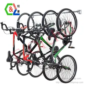 Estante de almacenamiento de bicicleta personalizado, para 4 bicicletas, soporta hasta 75 libras, montado en la pared, barra resistente