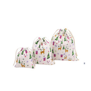 Exportador de calidad, precio al por mayor, personalizado, respetuoso con el medio ambiente, Material de algodón, bolsa con cordón para uso diario - Product Image 2